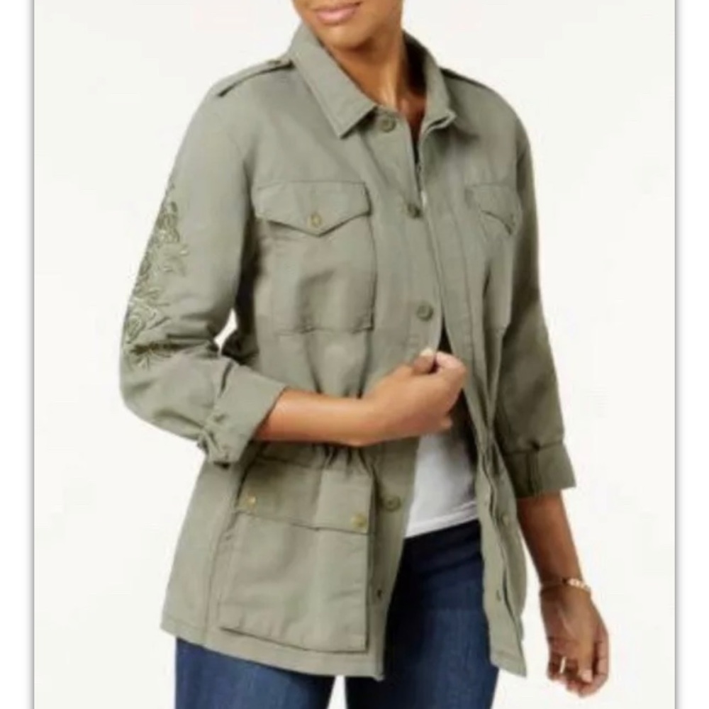 Calvin Klein Jeans Embroidered Utility Jacket